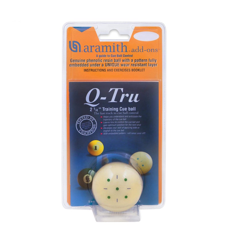 Aramith Q-Tru Training Cue Pool Billiard Ball - Image 1